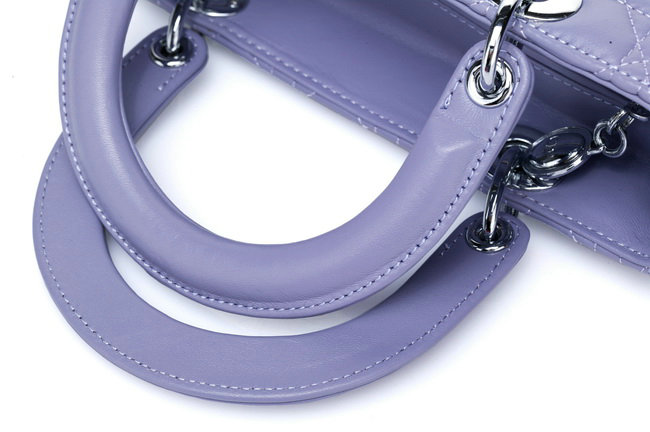 replica jumbo lady dior lambskin leather 6325 purple